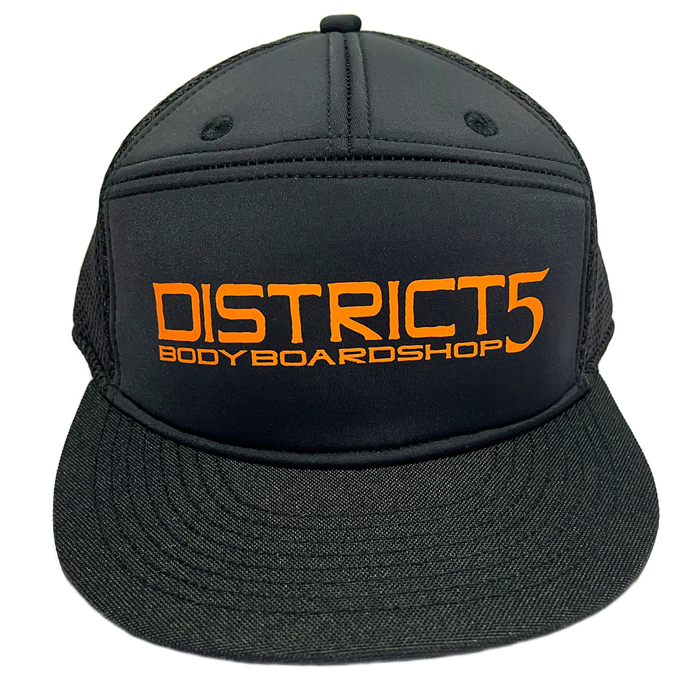 D5 FLAT BRIM 7 PANEL SNAP BACK CAP - D5 BODYBOARD SHOP