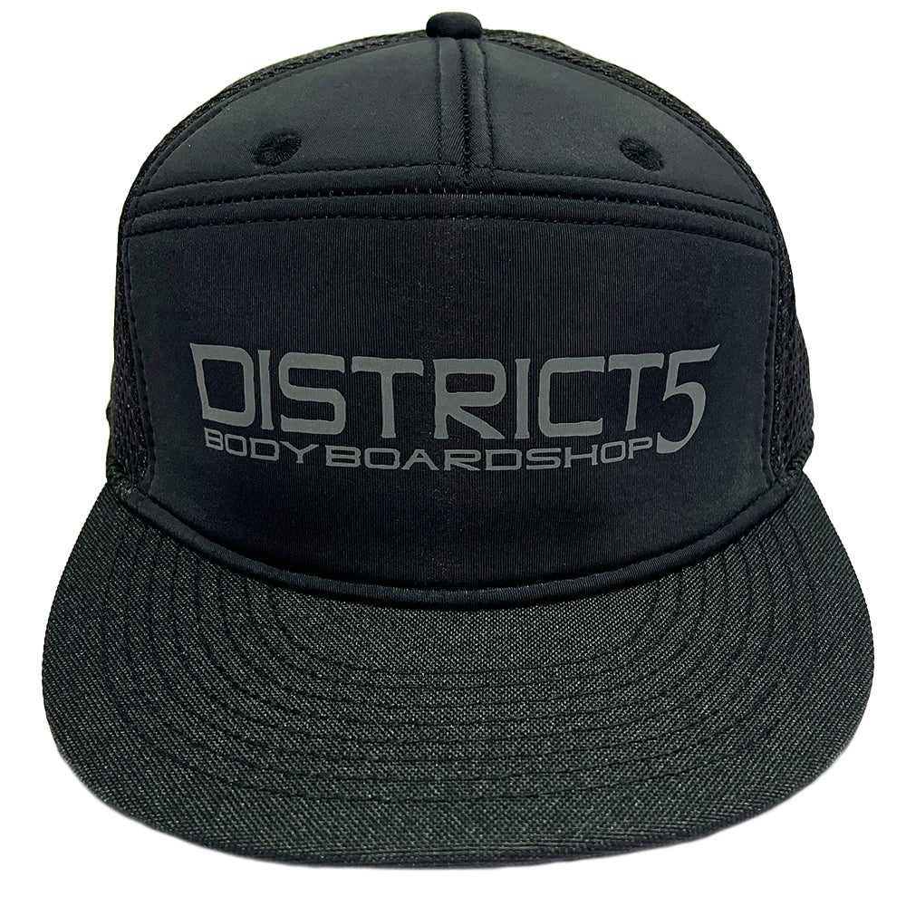 D5 FLAT BRIM 7 PANEL SNAP BACK CAP - D5 BODYBOARD SHOP