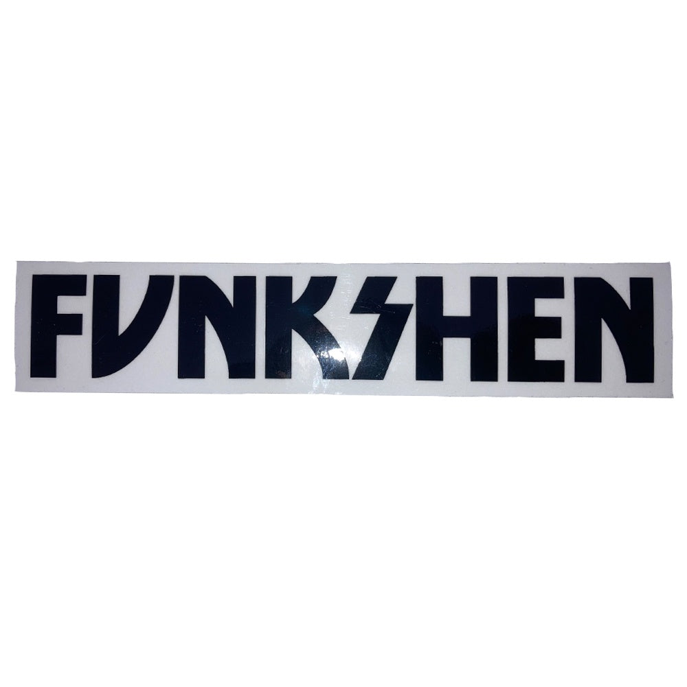 FUNKSHEN WORD STICKER - CLEAR BLACK - D5 BODYBOARD SHOP