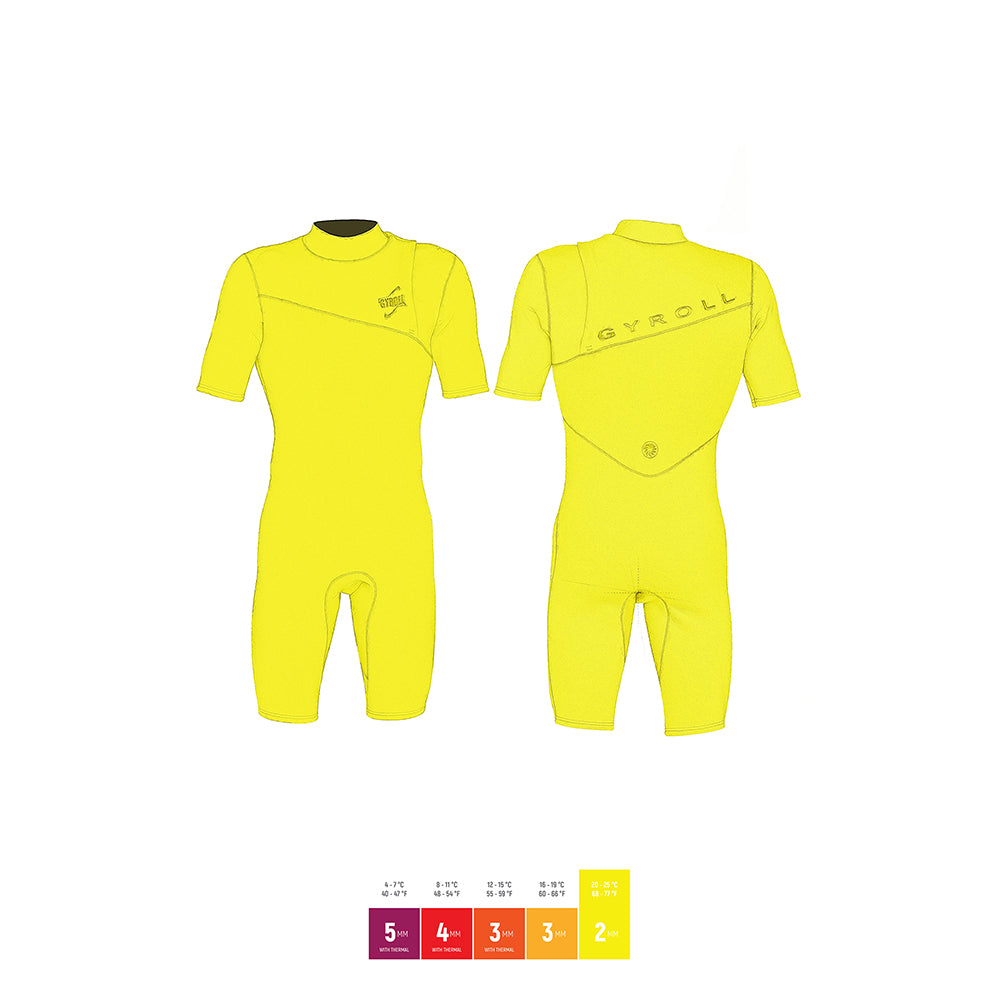 GYROLL PRIMUS 2:2 ZIPPERLESS SPRING SUIT - BLACK S22 - D5 BODYBOARD SHOP