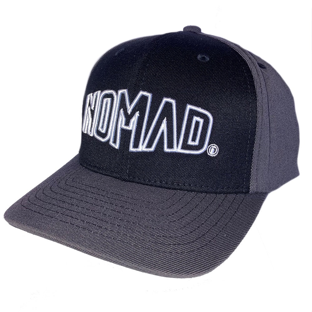 NOMAD SNAP BACK HAT GREY BLACK D5 Bodyboard Shop