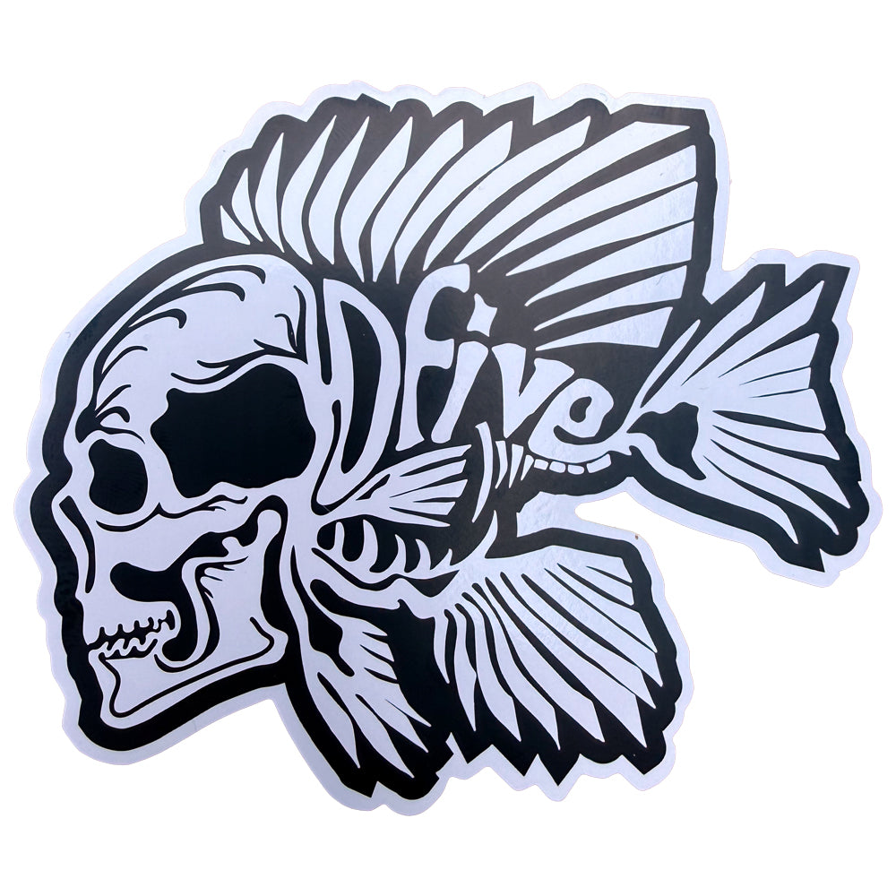 D5 FISH BLACK&WHITE VINYL STICKER