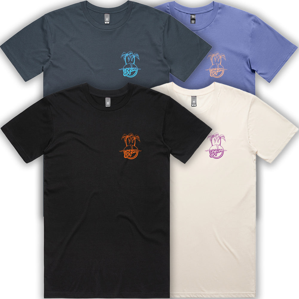 D5 OG PALM TSHIRT - D5 BODYBOARD SHOP