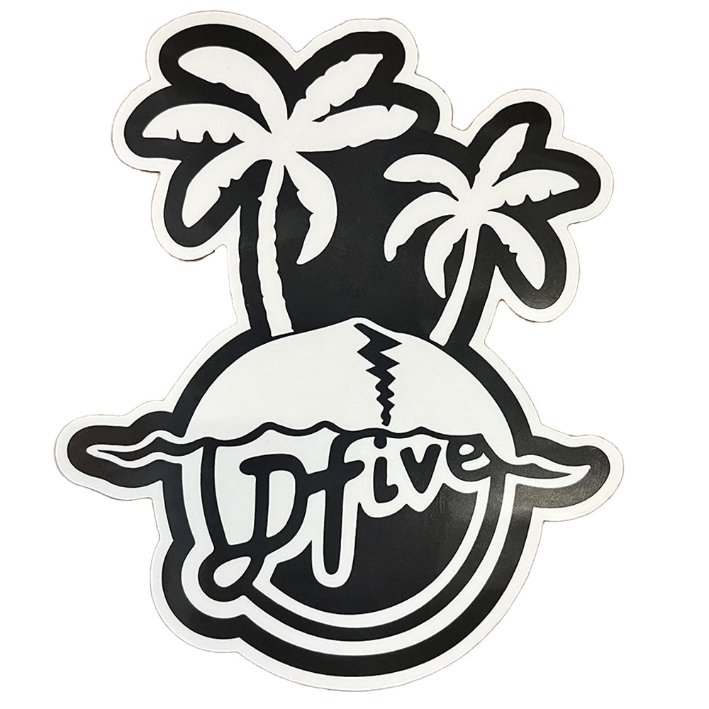 Body Board Sticker D5 PALM STICKER - 12CM – D5 Bodyboard Shop