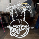 D5 OG PALM CAR SICKER - D5 BODYBOARD SHOP