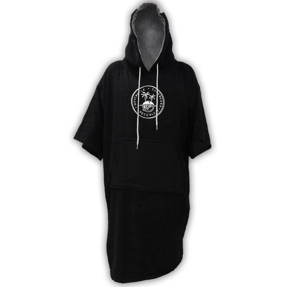 D5 PONCHO TOWEL BLACK - D5 BODYBOARD SHOP