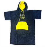 D5 PONCHO TOWEL NAVY YELLOW - D5 BODYBOARD SHOP