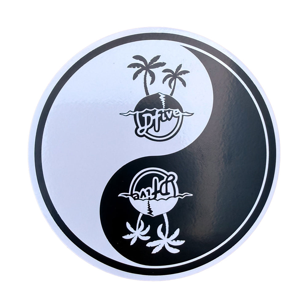 D5 YING YANG BLACK&WHITE VINYL STICKER
