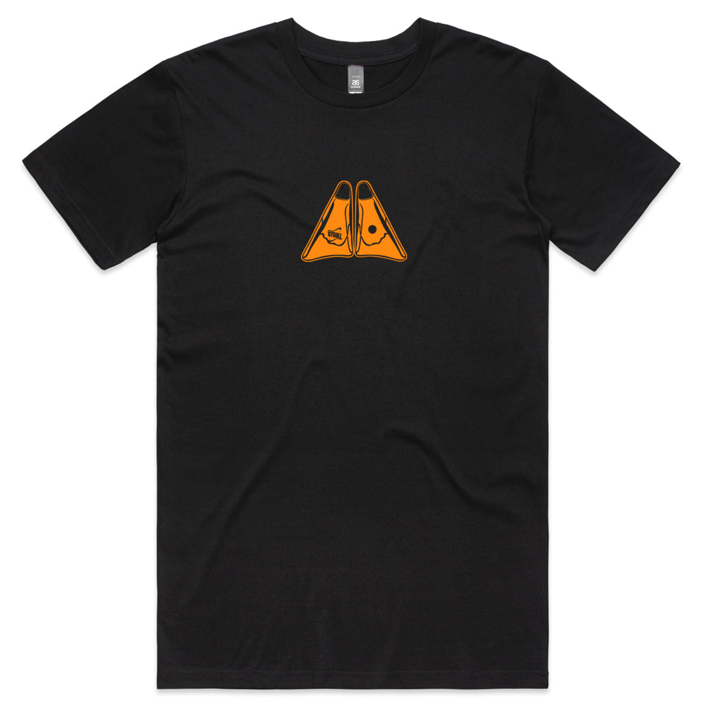 GYROLL FINS TEE - ORANGE - D5 BODYBOARD SHOP