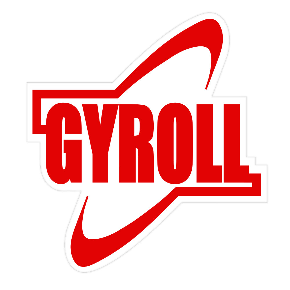 GYROLL TRANSPARENT VINYL STICKERS RED - D5 BODYBOARD SHOP