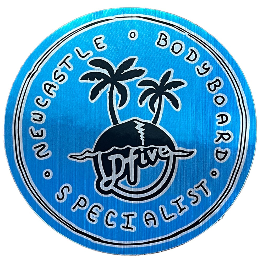 NBS METALLIC STICKERS - 8CM – D5 Bodyboard Shop