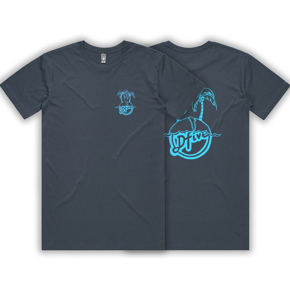 D5 OG PALM TSHIRT - D5 BODYBOARD SHOP